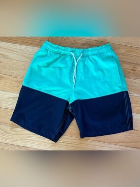 Men's Board Pool Shorts- Gap- Swim Trunks- S- Green/Blue